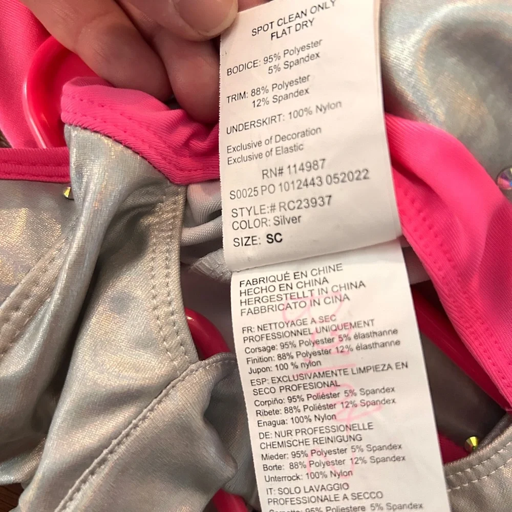 Revolution Dancewear Pink and Metallic Costume